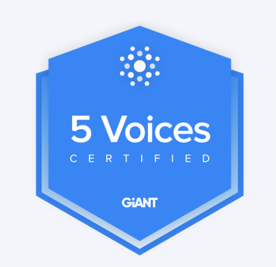 GiANT 5 Voices Certified